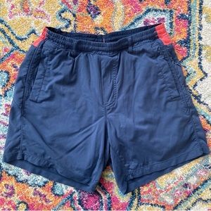 Birddogs Shorts Mens Size Medium Blue Lined Pockets Stretch Drawstring Boomstick